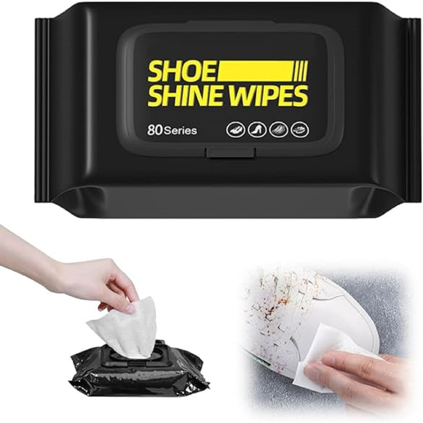 Instant Shoe Cleaning Wipes 80pcs/pack New Quick Clean Shoe Shine Wipes ...