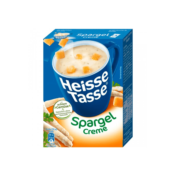Heisse Tasse instant soup: ASPARAGUS -3 sachets/1 box- Made in Germany