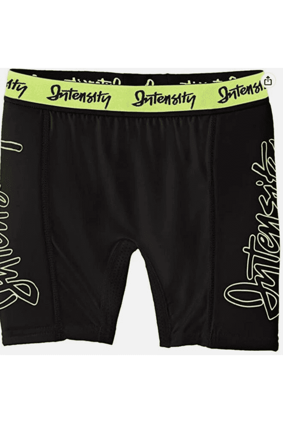 Girls 5 Padded Slider Intensity Shorts Black/Optic Yellow Size Small