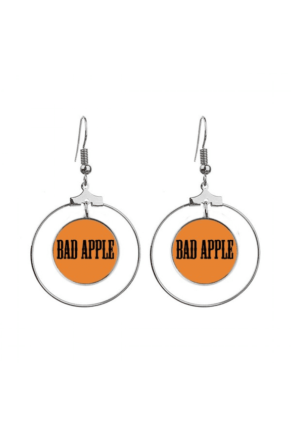 interesting catchword bad guys earrings dangle hoop jewelry drop circle