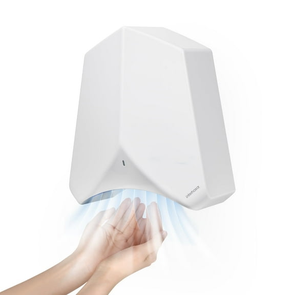 Interhasa Automatic Hand Dryer, HEPA Air Filter, 1100W Commercial Wall Mounted, 110V, White, 1 Count, New
