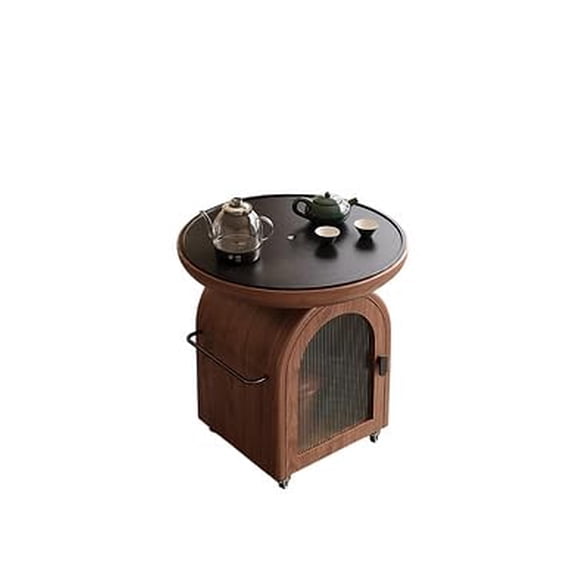 interoknack Moderm Rolling Tea Cart with Storage Cabinet for Living Rooms, Dining Rooms