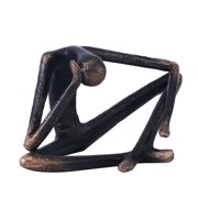 interoknack Modern Abstract Metal Thinker Sculpture, Minimalist Bronze Artistic Figurine for Living Room, Office Desk, Shelf Decor, TV Cabinet, Entryway Display