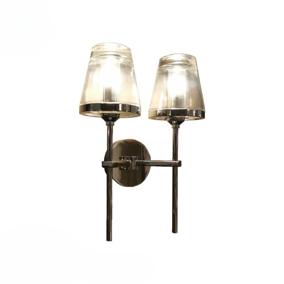 interoknack Modern Glass Double Wall Sconce Artistic Decor Lighting for Living Room, Hotel, Restaurant, Villa