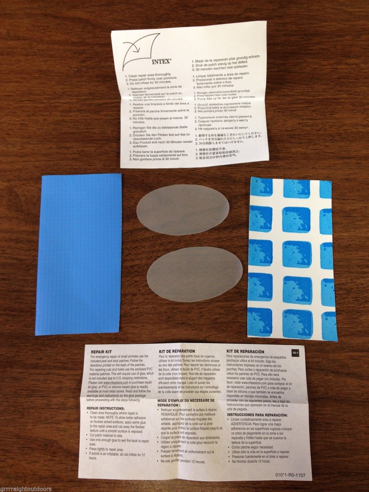 Patch Kit Repair Wet Set Vinyl 2 Intex Plastic Puncture Hole Float Swim 59633W