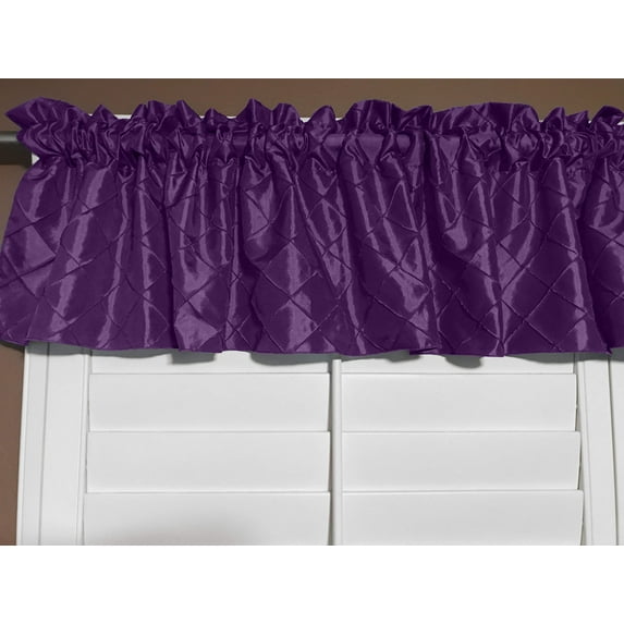 intuck taffeta window valance 52 wide plum