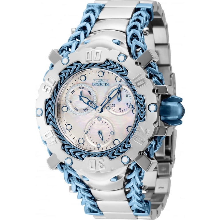 44. Invicta Women\'s Light Blue Dial Silver-Tone Watch with White Strap Angel model 48844 | InvictaWatch.com main image 2
