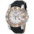 thumbnail image 1 of invicta men's 10898 excursion chronograph silver textured dial black leather watch, 1 of 3