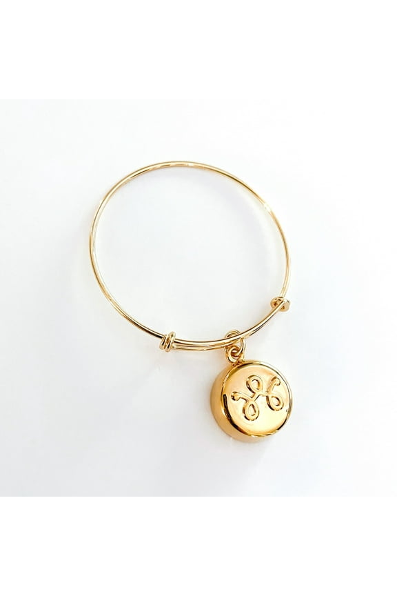 Expendable Bracelet, 14 k Gold Plated Brass