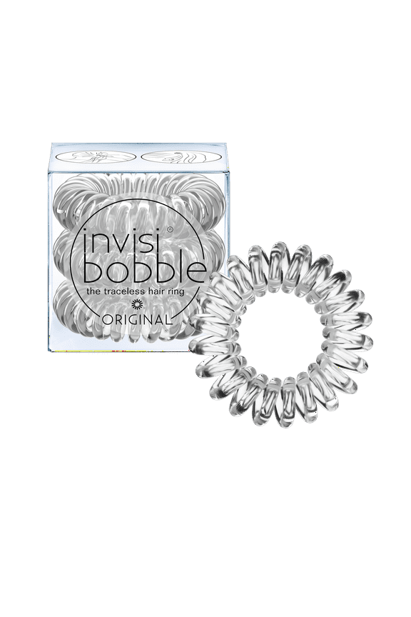 Original Spiral Hair Tie- Crystal Clear 3 pc