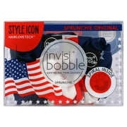 invisibobble Sprunchie Spiral Hair Ring - 2 Pack, Americana - Athleisure Duo - Scrunchie Stylish Bracelet, Strong Elastic Grip Coil Accessories for Women - Gentle for Girls Teens and Thick Hair