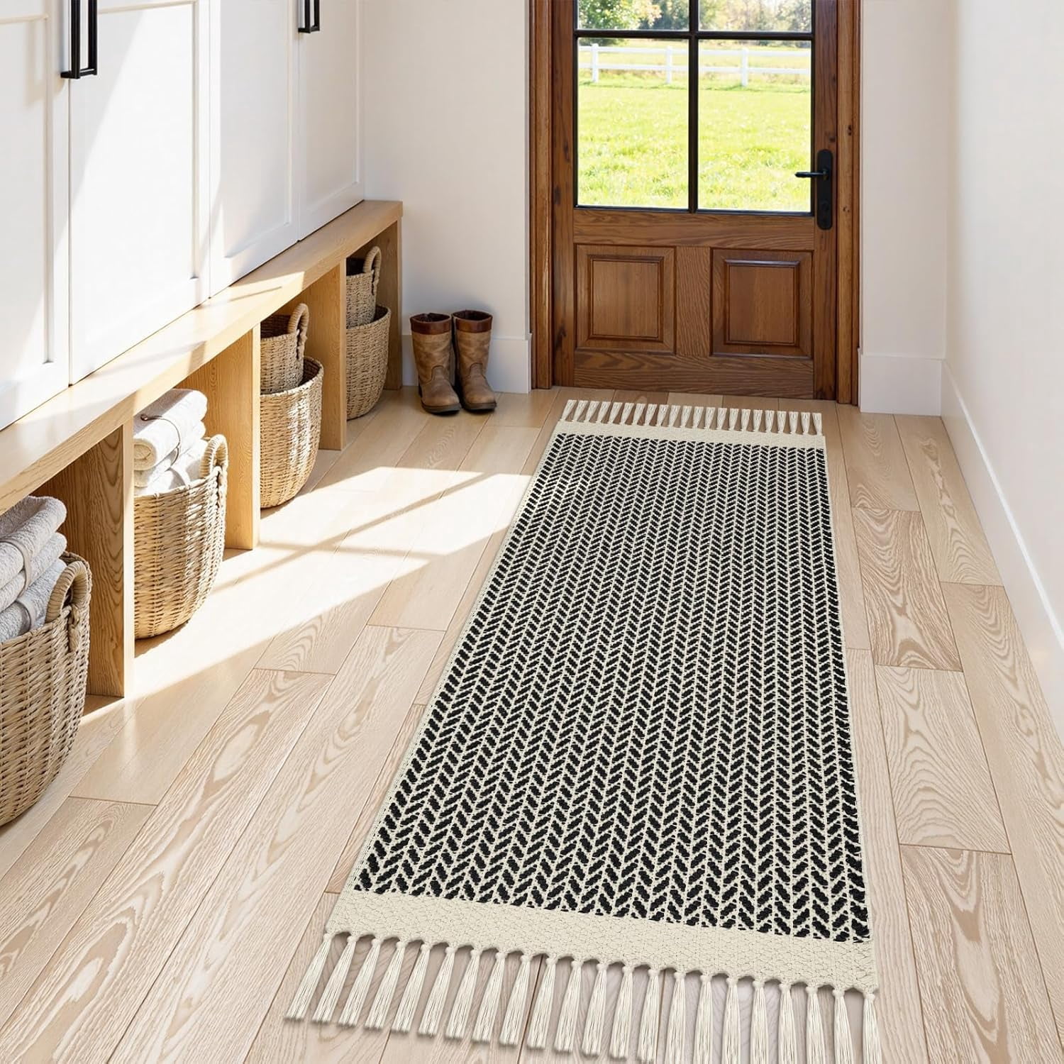 iobvxdc Boho Entryway Rug 3x5 for Bedroom Lightweight Washable Throw ...