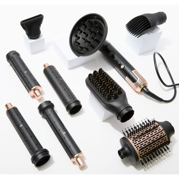 ion Luxe 8-In-1 Airstyler Pro, Interchangeable Hair Dryer & Curler for All Hair Types