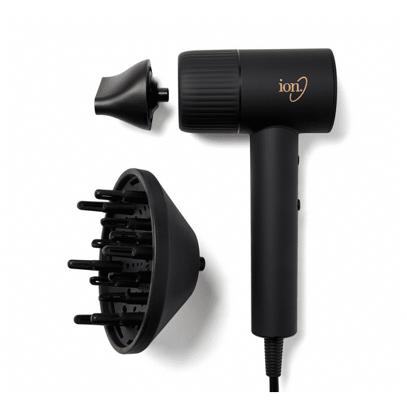 ion Luxe Turbosonic Hair Dryer, 2 heat & speed settings, Supersonic motor, 9 ft Cord, 1600W