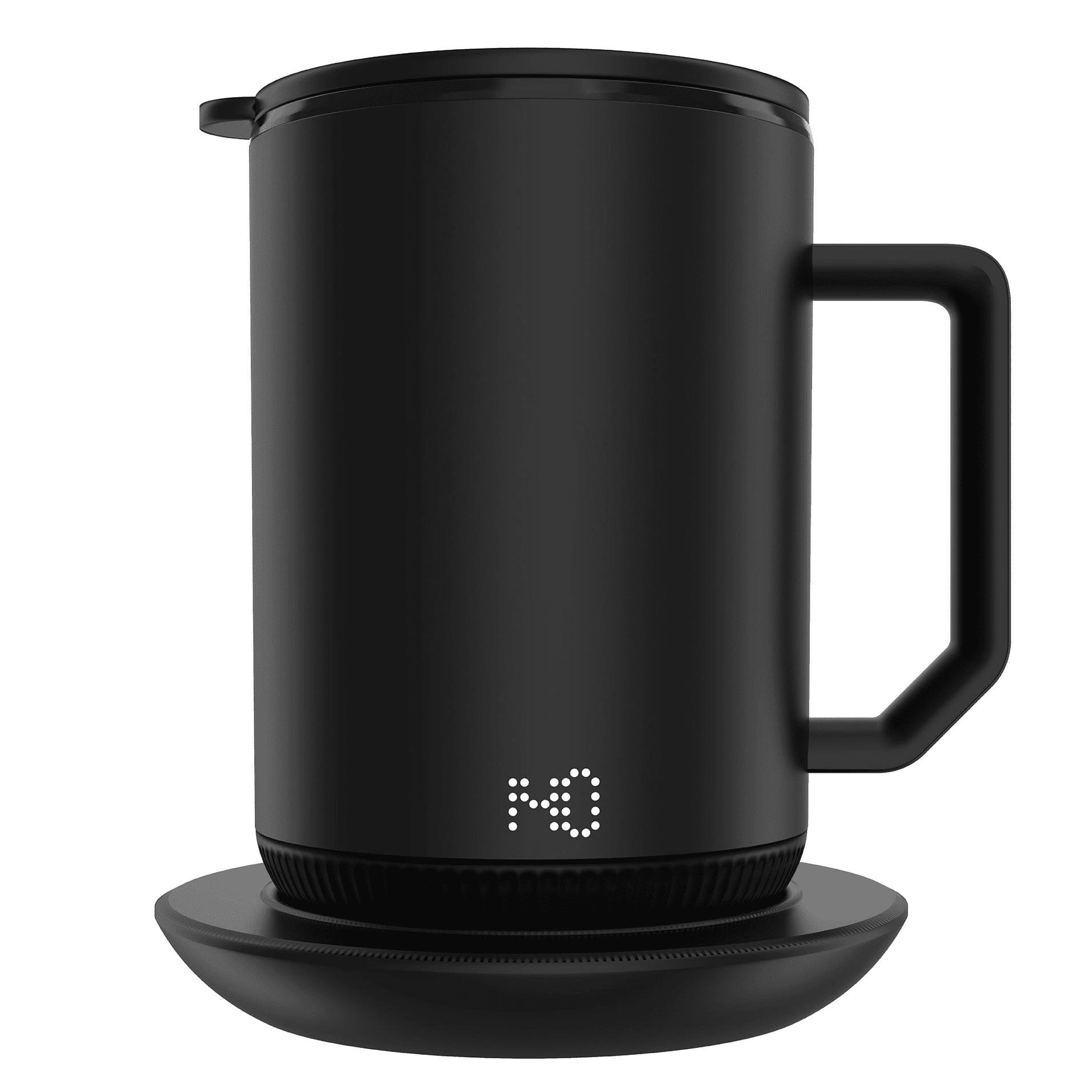 black coffee mug and warmer base