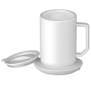 ionMug Coffee Mug & Charging Coffee Mug Warmer Coaster, 12oz. Stainless Steel Coffee Mug with Lid, 3.5 x 3.5 x 5