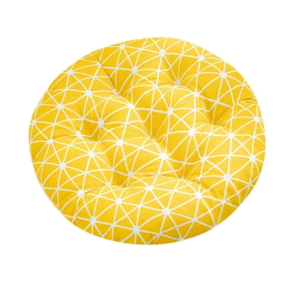 ionze 16" x 16" Yellow Round Outdoor Chair Cushion, Waterproof, Memory Foam