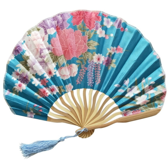 ionze Appliances Chinese Style Hand Held Fan Bamboo Paper Folding Fan Party Wedding Decor Fans （D）