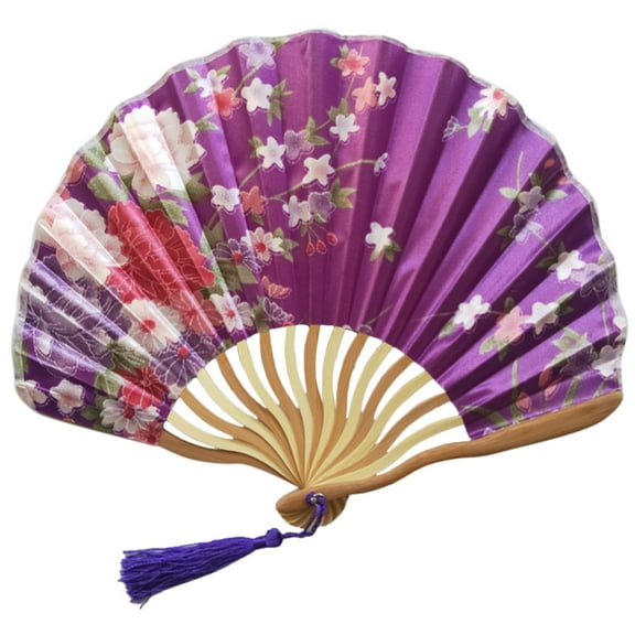 ionze Appliances Chinese Style Hand Held Fan Bamboo Paper Folding Fan Party Wedding Decor Fans (L)