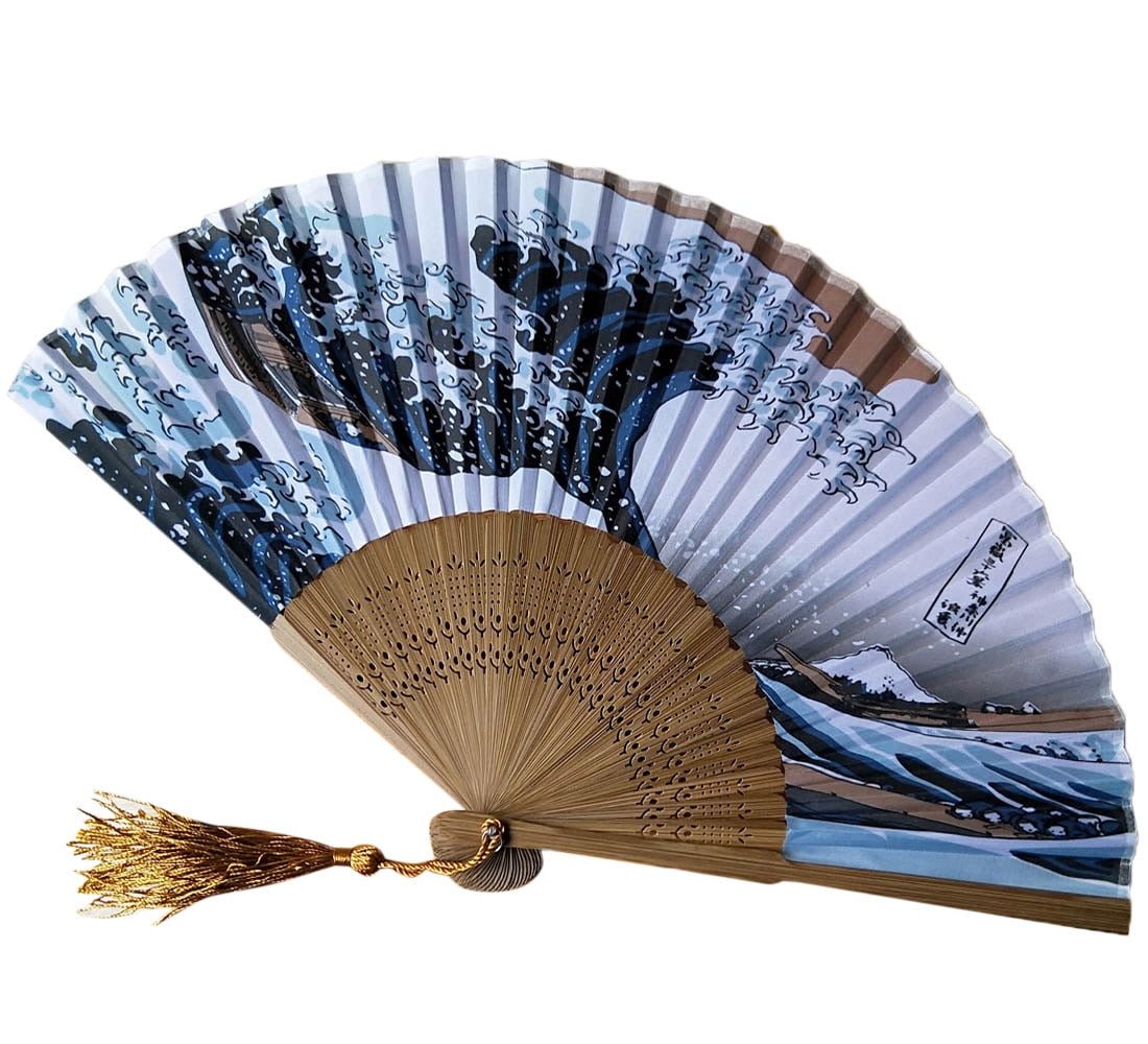 ionze Appliances Japanese Fridge Handheld Folding Fan with Traditional ...