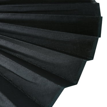 ionze Appliances Lace Pattern Solid Color Held Fan Wedding Folding Hand Party Dance Silk Folding Fans Fans （Black）