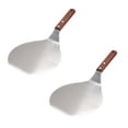 thumbnail image 1 of ionze Bakeware Sets, Bakeware, Bakeware Set, Ceramic Bakeware Set Clearance! Stainless Steel Pizza Spatula Large Wood Handle Round Spatula Cake Moving Spatula Kitchen Utensils 2PC (Silver), 1 of 8
