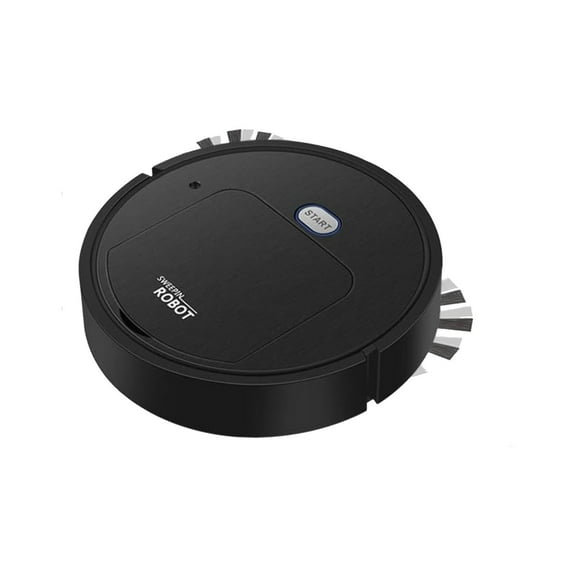 ionze Clearance! Sweeping Robot Robot Vacuum Cleaner Robotic Vacuum Cleaner for Low Carpet Pet Hair Hard Floors Housewares (Black)