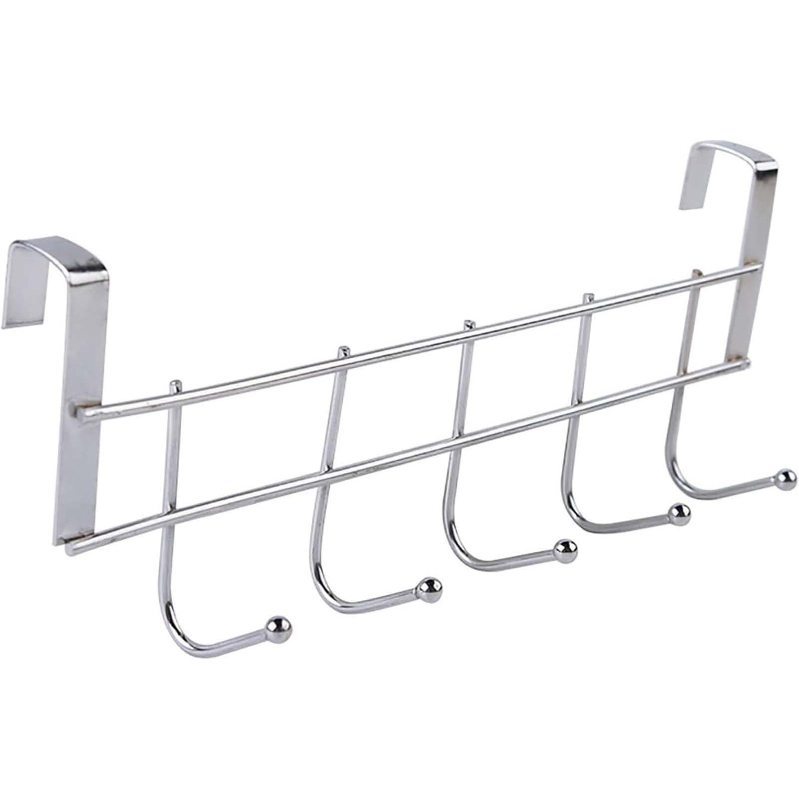 ionze Over The Door Hook Door Hanger:Over The Door Towel Rack with 5 Hooks for Hanging Coats ...
