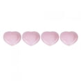 thumbnail image 1 of ionze Home Decor 4pcs Rose Quartz Carved Heart Shaped Crystal Stone Semi Gemstone Decor Quartz Home Accessories （Pink）, 1 of 5