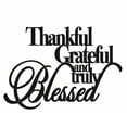 thumbnail image 1 of ionze Home Decor Grateful Truly Metal Wall Decor Black Word Sign Wall Art Decor Rustic Wall Decor Sign for Home Kitchen Bedroom Farmhouse Home Accessories （Black）, 1 of 9