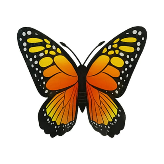 ionze Home Decor Large Size Butterfly Wall Stickers Living Room Bedroom Decorative Wall Stickers Self Adhesive Wall Stickers Home Accessories (Yellow)