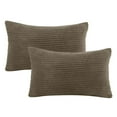 thumbnail image 1 of ionze Home Textiles Soft Corduroy Striped Rectangle Decorative Throw Pillow Cusion for Couch 12 Pillow Case （Green 1E）, 1 of 1