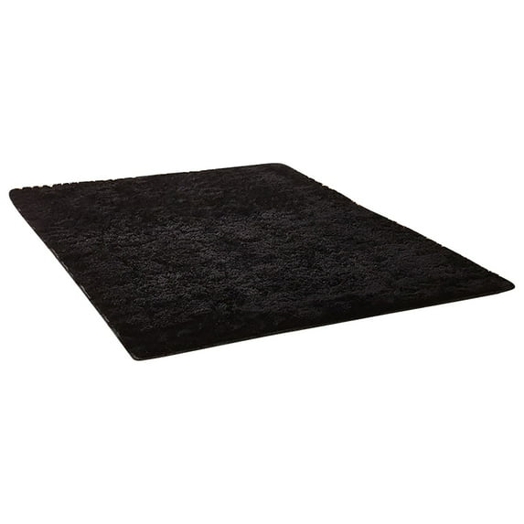 ionze Home Textiles Soft Fluffy Area Rug for Living Room Bedroom Carpets for Kids Girls Rooms Carpet (Black)
