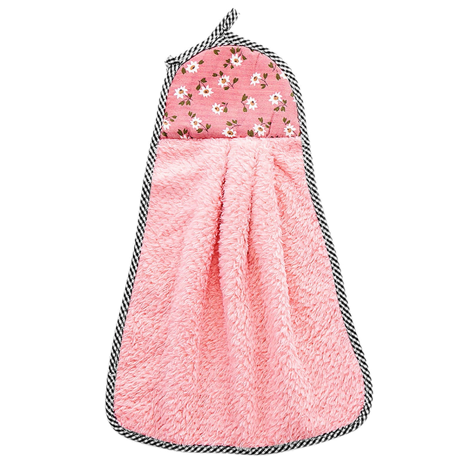 ionze Kitchen Tools Nonstick Oil Coral Hanging Hand Towels Kitchen ...