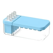 ionze Kitchen Tools Summer Creative Double Layer Popsicle Ice Cube Household Two In One Ice Ice Tray Ice Box Large Capacity Ice Storage Box Kitchen Accessories （Blue）