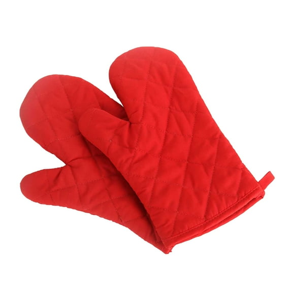 ionze Oven Mitts 1 Pair , High Heat Resistant Thicken Kitchen Cotton Oven Glove for Cooking (11 Inch )