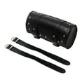 thumbnail image 1 of ionze Tools Motorcycle Handlebar Bag Saddlebags PU Leather Handmade Motorcycle Fork Bag Roll Durable Storage Tool Pouch with Straps for Men Women House Tools Set （Black）, 1 of 9