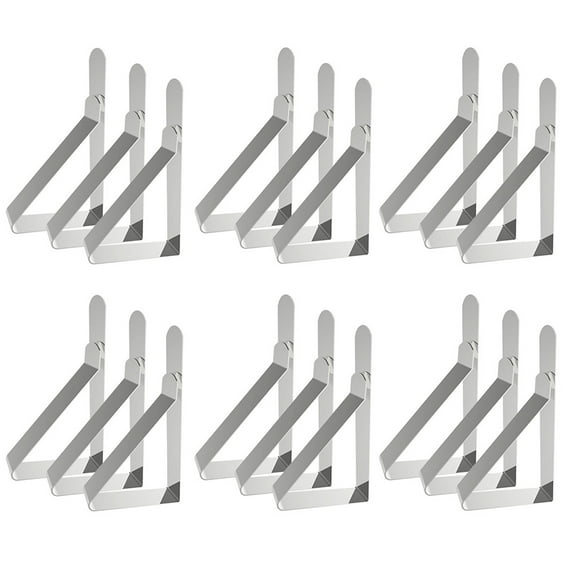 ionze Tools Tablecloth Clips 18 Packs Clips Flexible Stainless Steel Table Cloth Cover Clamps Table Cloth Holders Ideal for Picnics Graduation Party House Tools Set (Silver)