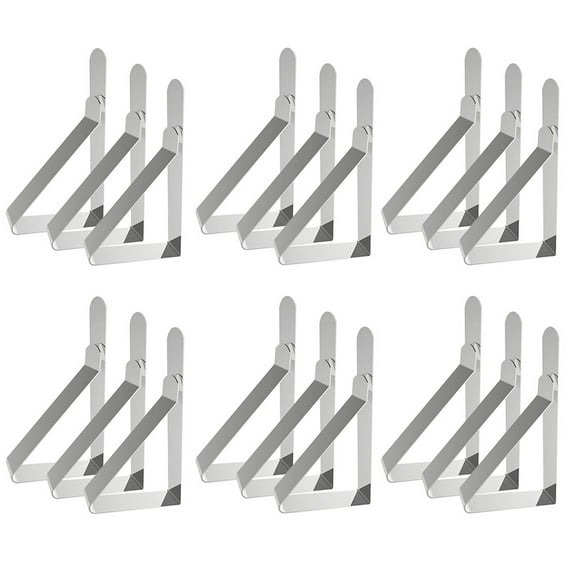 ionze Tools Tablecloth Clips 18 Packs Clips Flexible Stainless Steel Table Cloth Cover Clamps Table Cloth Holders Ideal for Picnics Graduation Party House Tools Set (Silver)