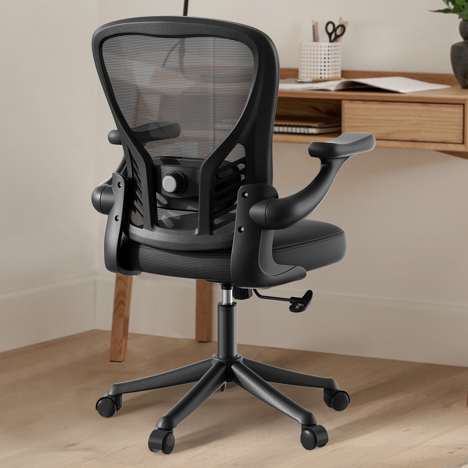 iooHug Ergonomic Mesh Office Chair, Computer Desk Chair with Adjustable Lumbar Support and 3D Armrests, Swivel Task Chair for Home Office, Black