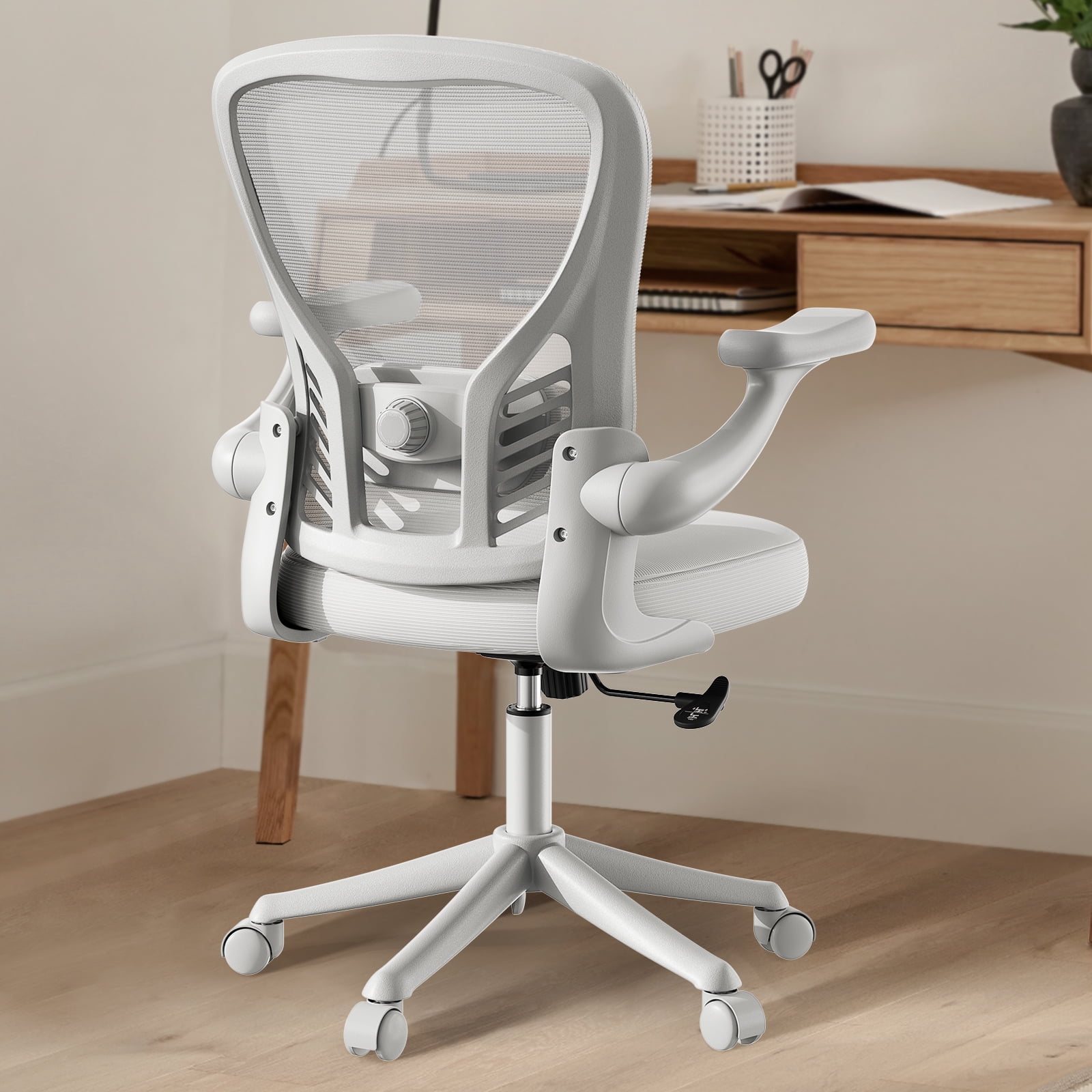 iooHug Ergonomic Mesh Office Chair, Computer Desk Chair with Adjustable Lumbar Support and 3D Armrests, Swivel Task Chair for Home Office, Gray