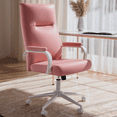 thumbnail image 1 of iooHug Ergonomic Office Chair with Memory Foam, High Back Adjustable Swivel Desk Chair, PU Leather Computer Gaming Chair with Lumbar Support and Armrests for Home Office, Pink, 1 of 7