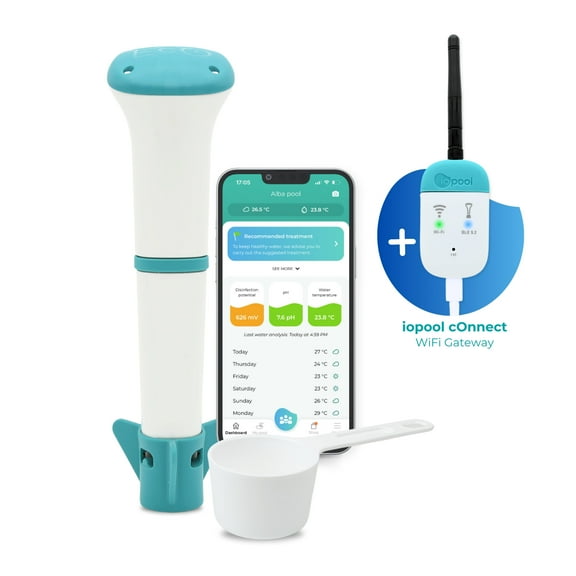 iopool Smart Water Monitor - Works for Chlorine & Bromine Pools, Hot Tubs, & Swim Spas - Gives Precise Dosage recommendations. ! Update 2024 !