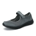 thumbnail image 1 of iopqo women's casual shoes fashion women shoes summer sandals anti slip fitness running sports shoes mesh velcro sports lightweight dark gray 37, 1 of 1