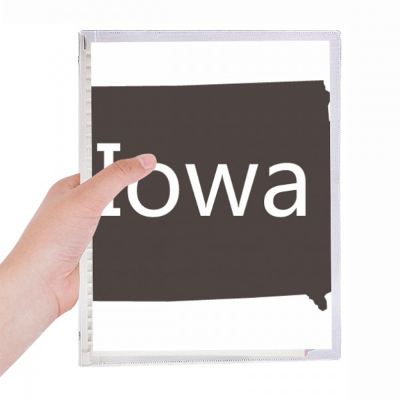 iowa ameusa map outline notebook loose diary refillable journal statiry