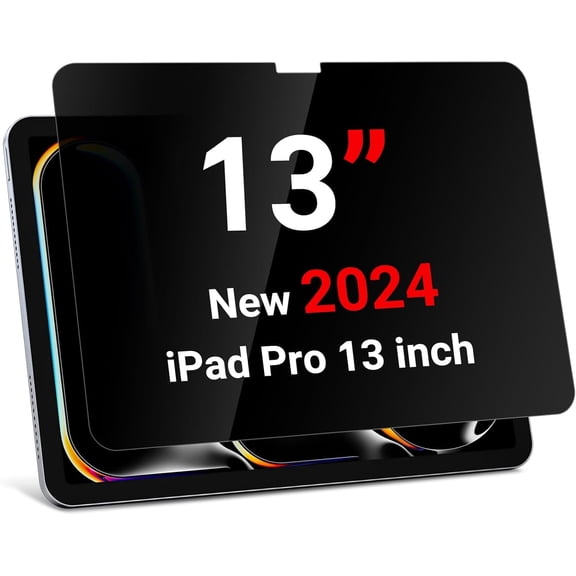 ipad Pro 13 Screen Protector Privacy, Privacy Screen Protector for iPad Pro 13-Inch (2024 Model, 7th Generation) with Anti Blue Light Anti-Spy