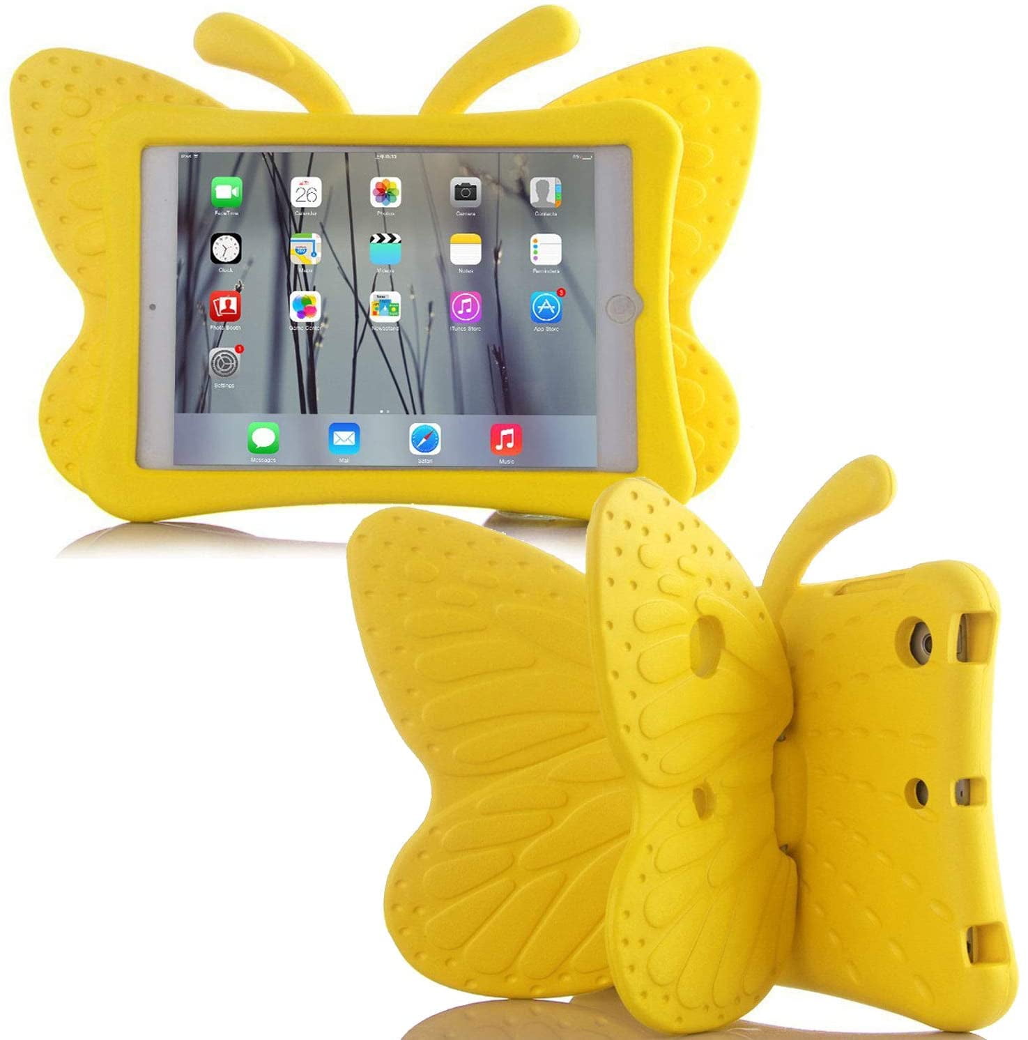 ipad2/3/4 Kids Case ipad2/3/4 3D Cute Butterfly Case for Kids Light