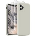 thumbnail image 1 of for iphone 11 Pro Case,[Camera Protection] Silicone Upgraded Shockproof Protective Phone Case with [2X Screen Protectors],Soft Anti-Scratch Microfiber Lining, 5.8 inch,Stone, 1 of 13