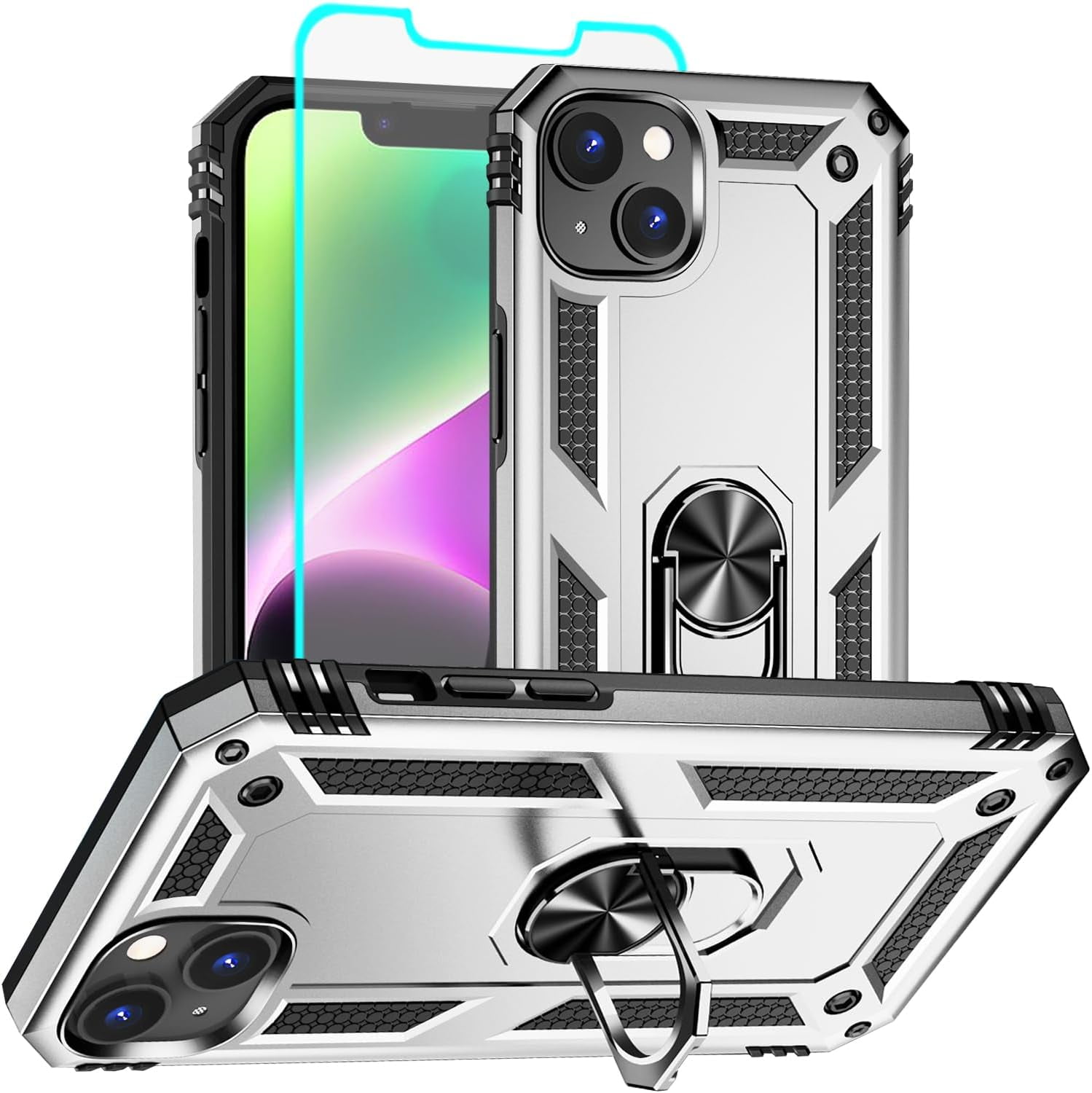 for iphone 14 Case, iphone 14 Phone Case with HD Screen Protector