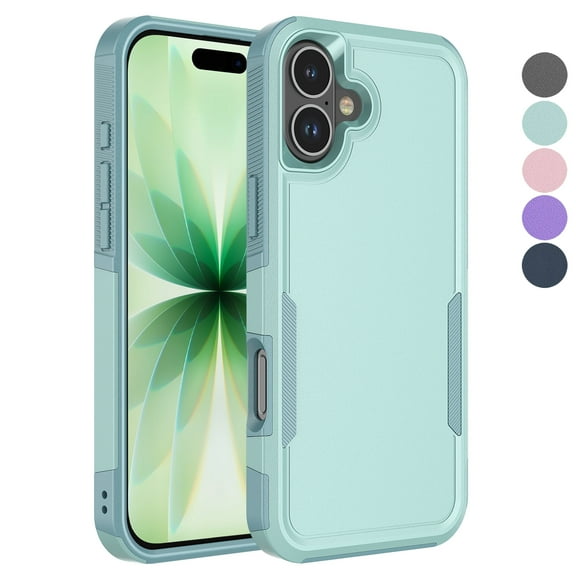 For iphone 17 Case, Ebizware Heavy Duty Rugged Shockproof Phone Case [Military Grade Drop Tested] Dual Layer Full Body Protective Bumper for Apple iphone 17 Cover - Mint Green